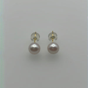 18K Gold 6-7MM Akoya Studs