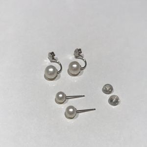 Double Pearls Studs