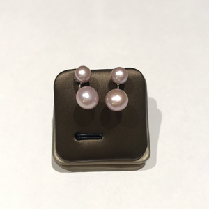 Double Pearls Studs