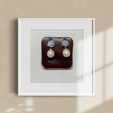 Load image into Gallery viewer, Sterling Silver Rose Finest Freshwater Pearl Earrings
