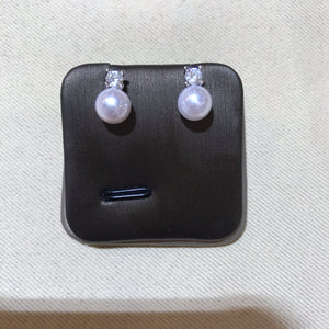 Princesses Akoya Sea Pearls Studs 7-7.5MM