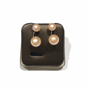 Double Pearls Studs