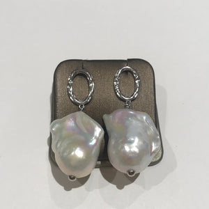 Massive Baroque Freshwater Pearl Earrings