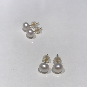 6-7 MM Pearl Studs ( Golden)